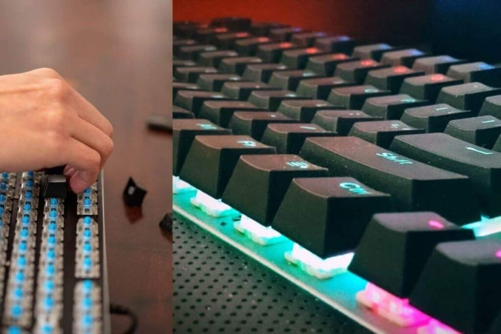 typing on mechanical keyboard