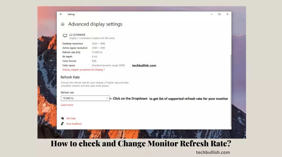 How to check monitor refresh rate