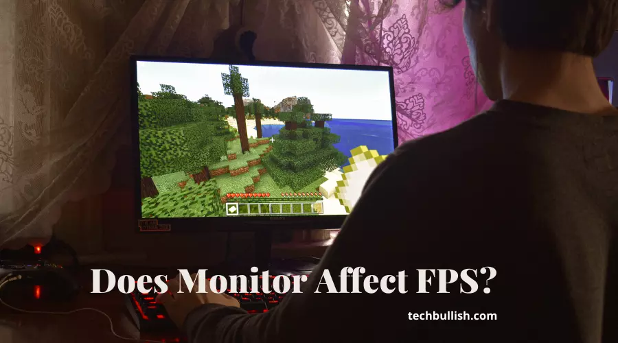Playing FPS game on gaming monitor