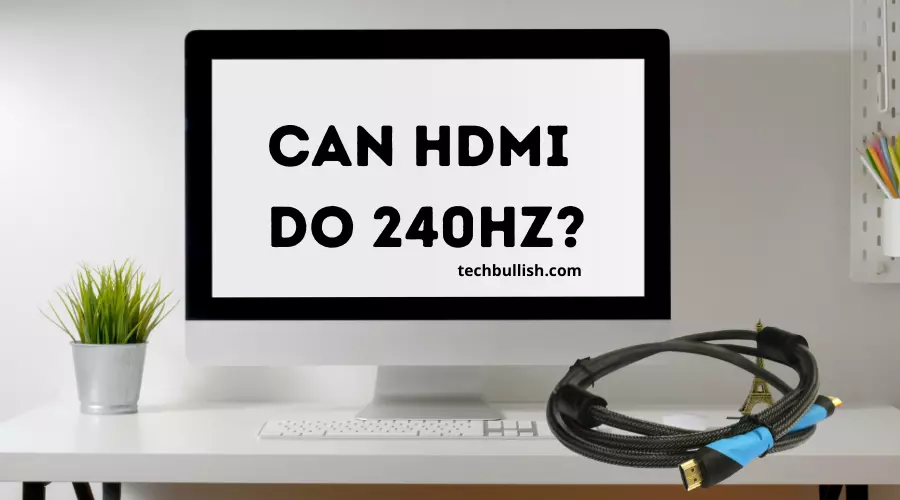 a monitor and a HDMI cable