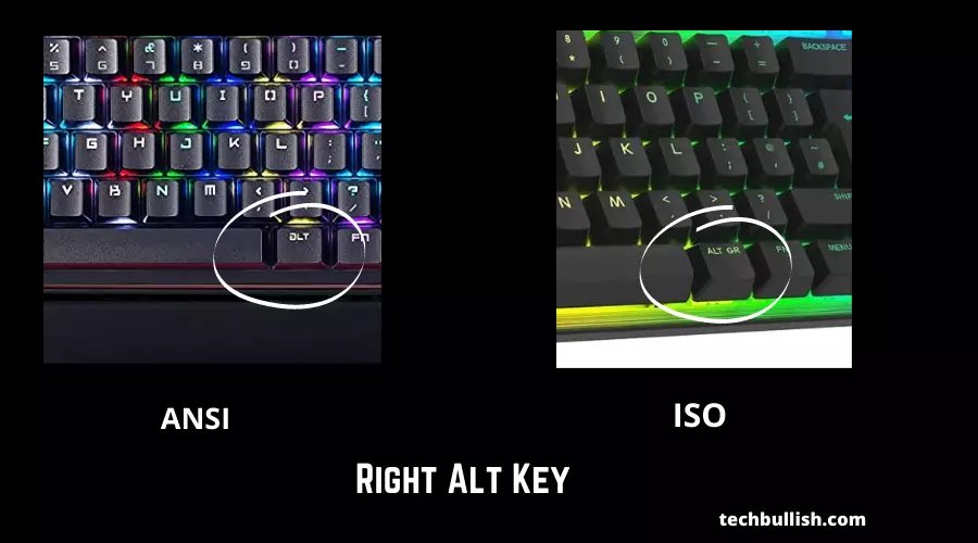 Right ALT key of ANSI and ISO
