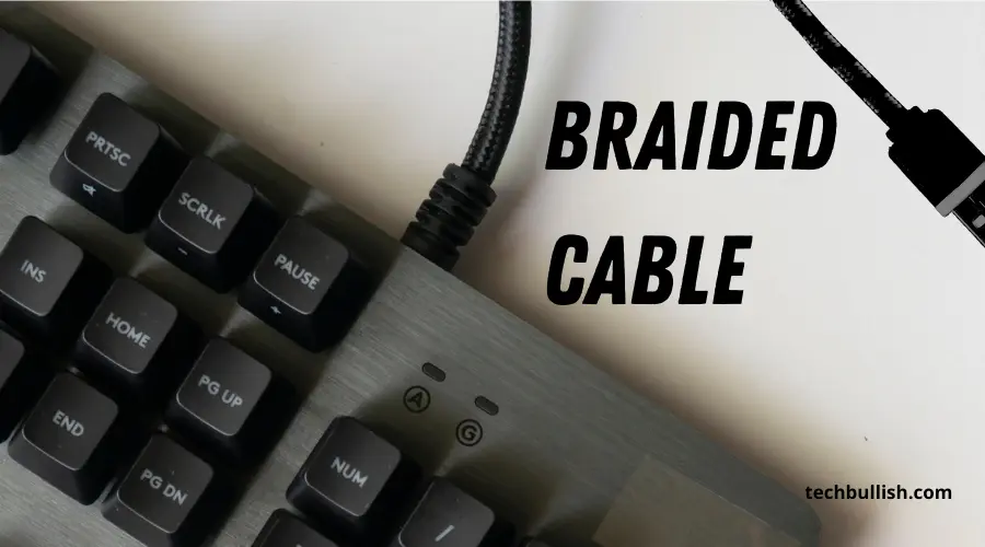 Braided Cable on Mechanical Keyboard to Protect from Wear and Tear
