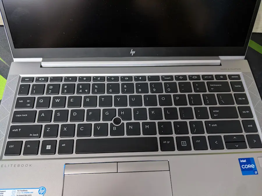 Image shows Laptop Key layout with Insert Key