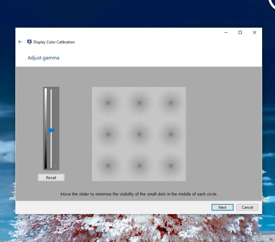 Gamma Settings Slider