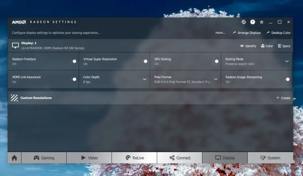 Variable Refresh Rate Settings in case of AMD GPU