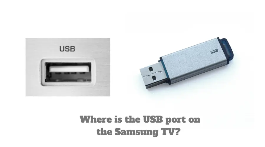 Where is the USB port on the Samsung TV