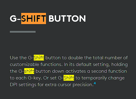 g shift button definition from logitech