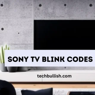 Sony TV Blink Codes